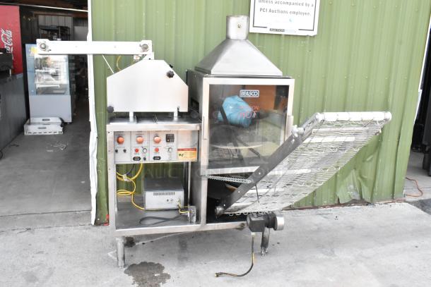 BE&SCO Stainless Steel Commercial Floor Style Natural Gas Powered Flour Tortilla Press / Oven Combo Machine. Appears to Be Model Beta 900. Appears to be 240 Volts, 1 Phase. - Image 1 of 19