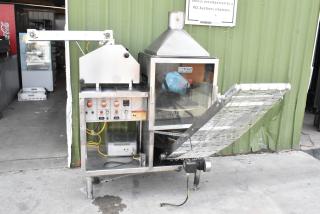 BE&SCO Stainless Steel Commercial Floor Style Natural Gas Powered Flour Tortilla Press / Oven Combo Machine. Appears to Be Model Beta 900. Appears to be 240 Volts, 1 Phase. - Item #1192629