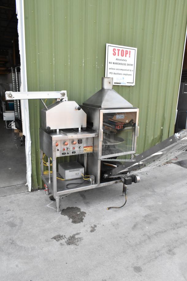 BE&SCO Stainless Steel Commercial Floor Style Natural Gas Powered Flour Tortilla Press / Oven Combo Machine. Appears to Be Model Beta 900. Appears to be 240 Volts, 1 Phase. - Image 3 of 19