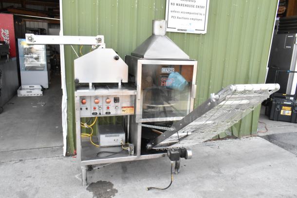 BE&SCO Stainless Steel Commercial Floor Style Natural Gas Powered Flour Tortilla Press / Oven Combo Machine. Appears to Be Model Beta 900. Appears to be 240 Volts, 1 Phase. - Image 4 of 19