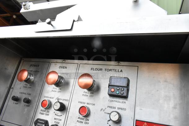 BE&SCO Stainless Steel Commercial Floor Style Natural Gas Powered Flour Tortilla Press / Oven Combo Machine. Appears to Be Model Beta 900. Appears to be 240 Volts, 1 Phase. - Image 19 of 19