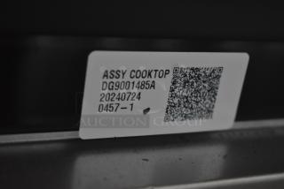 Cooktop assembly label, model DG9001485A, dated 20240724, includes a QR code.