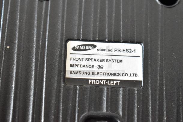 Samsung front speaker system, model PS-ES2-1, 3Ω impedance, labeled "Front-Left" in good condition.