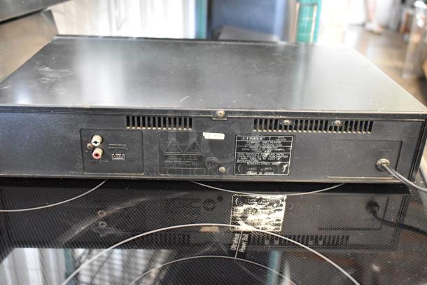 Fisher CD Player model AD-870, vintage, RCA outputs, made in Japan, minor surface wear, rear view with control labels.