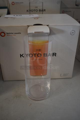 Stölzle Lausitz Kyoto Bar glass set, 6 juice glasses, 454 ml, clear, new in box with "Born in Fire" logo.
