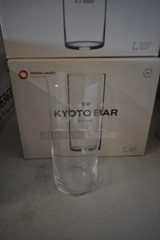 Stölzle Lausitz Kyoto Bar glass, clear, marked "6 x Juice", 462 ml capacity, new in box.
