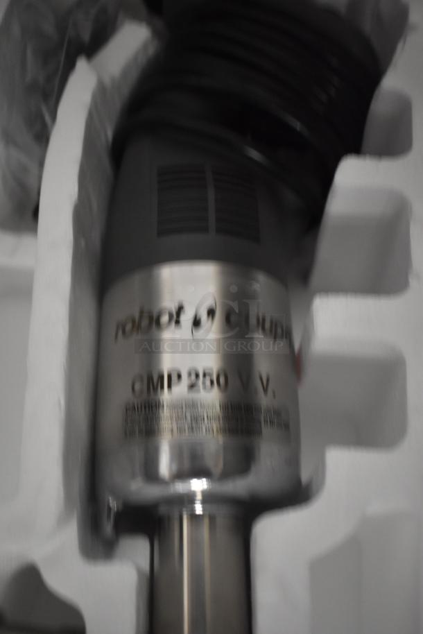 Robot Coupe CMP 250 VV immersion blender, stainless steel, new condition, visible brand and model label.