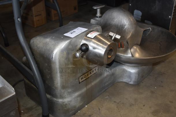 Hobart industrial mixer, metal construction, used condition, visible warning label, model plate, auction tag "274".