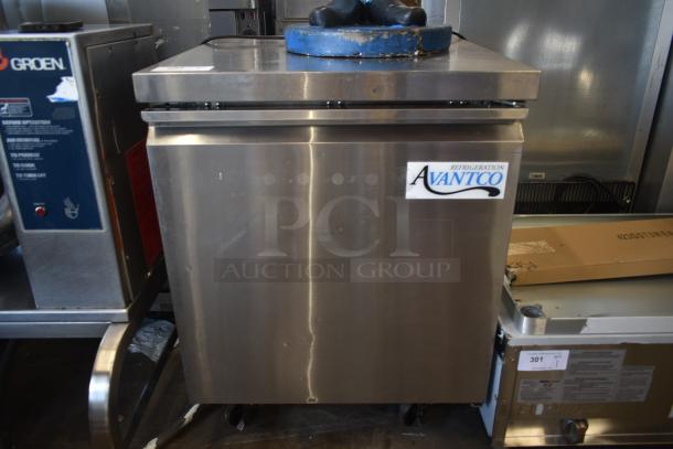 Avantco stainless steel refrigeration unit, clean condition, with visible Avantco logo.