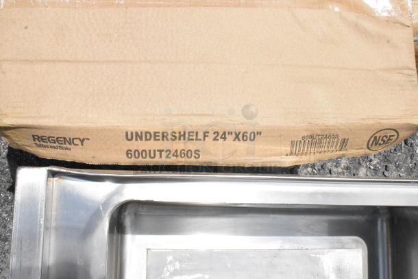 Regency undershelf 24"x60" with box. Model 600UT2460S. NSF certified. Appears new in original packaging.