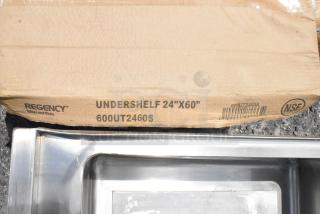 Regency undershelf 24"x60" with box. Model 600UT2460S. NSF certified. Appears new in original packaging.