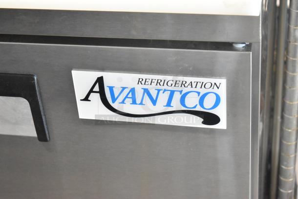 LIKE NEW! Avantco 178APT48HC Stainless Steel Commercial Sandwich Salad Prep Table Bain Marie Mega Top on Commercial Casters. 115 Volts, 1 Phase. - Image 4 of 10