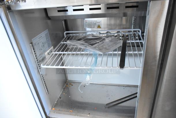 LIKE NEW! Avantco 178APT48HC Stainless Steel Commercial Sandwich Salad Prep Table Bain Marie Mega Top on Commercial Casters. 115 Volts, 1 Phase. - Image 7 of 10