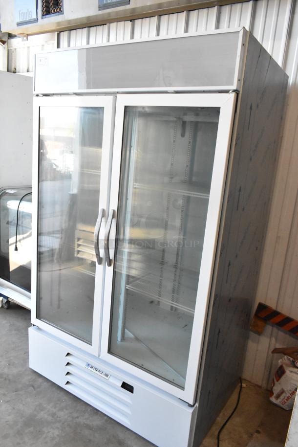 LIKE NEW! Beverage Air MMR44HC-1-W Metal Commercial 2 Door Reach In Cooler Merchandiser w/ Poly Coated Racks. 115 Volts, 1 Phase. - Image 2 of 17