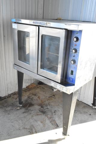 Bakers Pride Cyclone Stainless Steel Commercial Full Size Convection Oven w/ View Through Doors, Metal Oven Racks and Thermostatic Controls on Metal Legs. 208/240 Volts.