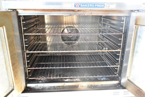 Bakers Pride Cyclone Stainless Steel Commercial Full Size Convection Oven w/ View Through Doors, Metal Oven Racks and Thermostatic Controls on Metal Legs. 208/240 Volts. - Image 14 of 15