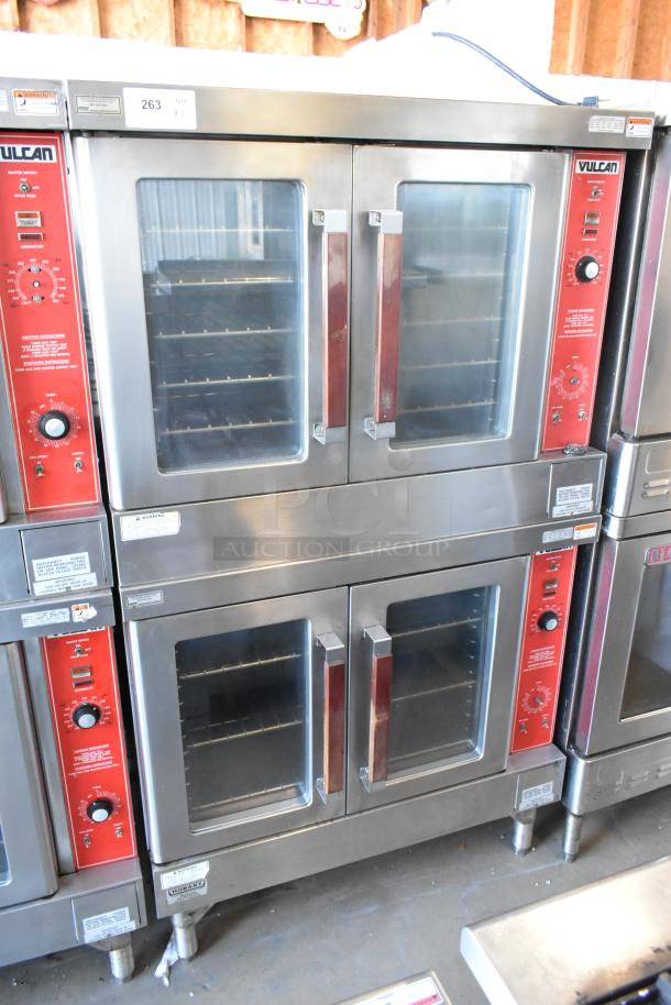 2 Vulcan Stainless Steel Commercial Propane Gas Powered Full Size Convection Oven w/ View Through Doors, Metal Oven Racks and Thermostatic Controls. 2 Times Your Bid! - Image 1 of 11