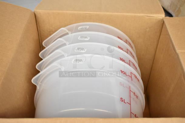20 BRAND NEW SCRATCH AND DENT! Boxes Including RFS12PP190 Cambro 12 Qt. Translucent Round Polypropylene Food Storage Container and Boxes of 6 Cambro Round Food Storage Covers. The Container Boxes Have Either 2 or 4. 20 Times Your Bid! - Image 7 of 8