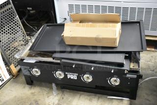 BRAND NEW SCRATCH AND DENT! Backyard Pro 36" Steel Liquid Propane Folding Mobile Outdoor Griddle - 60,000 BTU