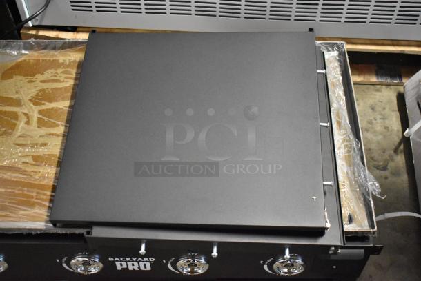 BRAND NEW SCRATCH AND DENT! Backyard Pro 36" Steel Liquid Propane Folding Mobile Outdoor Griddle - 60,000 BTU - Image 13 of 15