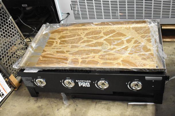 BRAND NEW SCRATCH AND DENT! Backyard Pro 36" Steel Liquid Propane Folding Mobile Outdoor Griddle - 60,000 BTU - Image 14 of 15
