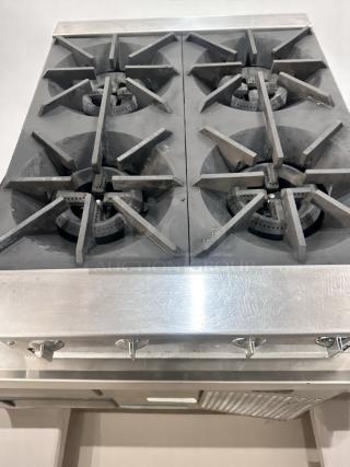 Excellent Condition – Stratus – Heavy-Duty Cast Iron Grates – 4-Burner Gas Hotplate – Natural Gas   Fully Tested & Working!