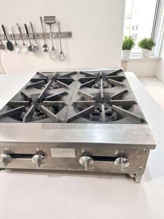 Excellent Condition – Stratus – Heavy-Duty Cast Iron Grates – 4-Burner Gas Hotplate – Natural Gas   Fully Tested & Working!