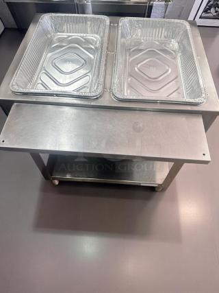 Superb Condition – 2-Well Gas Steam Table with Undershelf – Natural Gas – Stainless Steel – Fully Tested & Working!