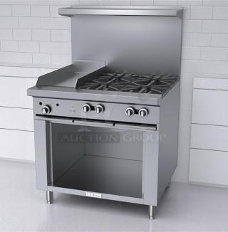 Awesome Condition – U.S. Range G24-4G36RS – 4-Burner Range with Griddle & Standard Oven – Natural Gas – Fully Tested & Working!