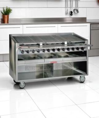 Excellent Condition – Magikitch’n CM-RMB-636 – Heavy-Duty Outdoor Gas Charbroiler – Natural Gas – Fully Tested & Working!