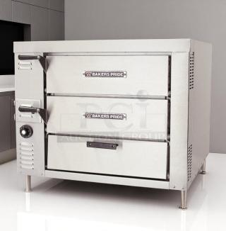 Excellent Condition – Bakers Pride Double Deck Pizza Oven – Gas – Fully Tested & Working! - Item #1189812