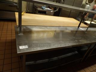 Stainless Steel Table with Lower and Upper Shelf