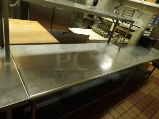 Stainless Steel Table with lower and upper shelf