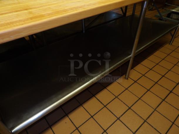 Amish Built Custom Butcher Block Top on Stainless Steel Frame with lower shelf- A must have in any kitchen! - Image 4 of 4