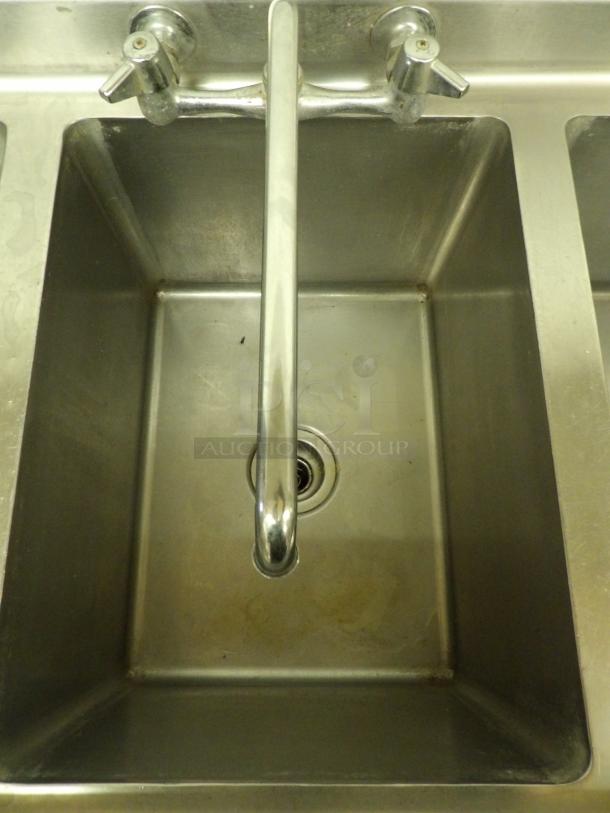 Advantage Stainless Steel Sink, 3 Bowl Sink with long faucet, with dual drying rack
3 Bowl 16" x 21" x 13-1/2" - Image 3 of 4