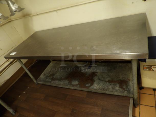 Stainless Steel Table with Lower Shelf, Left side legs are shorter than Right side legs. - Image 2 of 2