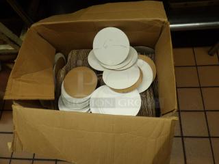 6-inch round cardboard cake bottoms, 
complete box