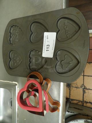 Wilton Cookie Pan with 3 cutters