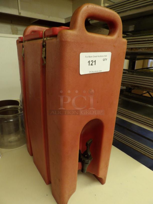 Cam Bro Coffee transporter, 50 OLCD5 Gallon Red Insulated Beverage Dispenser - Image 1 of 3