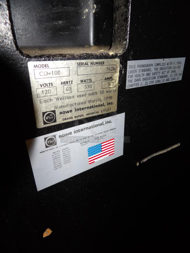 Awesome Condition! ROWE AMI, Compact Disc, CD-100, 120V, powers on and works as should. Must have! - Image 5 of 5