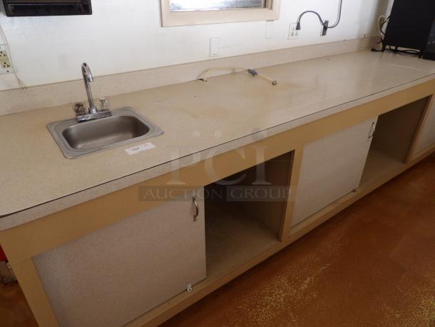 Countertop with Hand Sink, all for one price, 15x15 stainless steel sink
undercounter storage - Image 3 of 3
