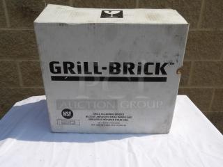 Box of Grill-Brick grill cleaning bricks, NSF certified, 12 bricks per box, each 3.5x4x8 inches, new condition.