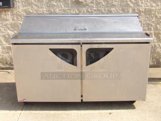 RARE FIND! Turbo Air All Stainless Steel Two Drawer Refrigerated Pizza Prep Table! Model TST-60SD On Casters! 115V 1 Phase! - Item #1189603
