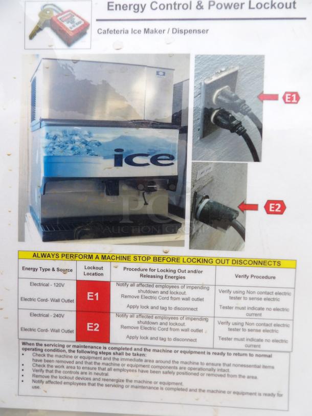 Manitowoc S-250-2705723 Ice Dispenser ,Ice Dispenser with Water Valve, countertop, 30"W x 31-1/8"D x 40-7/8"H, 250 lb. ice storage capacity, Rocking Chute ice dispensing, lever activated, includes: lighted merchandiser with "ice" graphics, leg kit and drain kit, stainless steel exterior, cUL, UL, NSF - Image 5 of 7