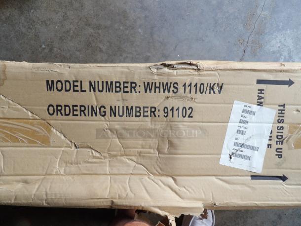 BRAND NEW SCRATCH AND DENT! Win holt WHWS1110-FV Stainless Steel Pedestal Base Hand Sink with Gooseneck Faucet. - Image 5 of 5
