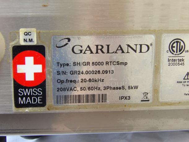 Garland SH/GR 5000 21" Electric Induction Griddle w/ Thermostatic Controls - Stainless Steel Plate, 208-240v 3Phase - Image 3 of 5