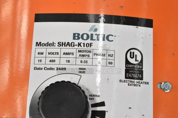 BRAND NEW SCRATCH AND DENT! Boltic SHAGV-K07F Portable Electric Salamander Heater. 208 Volts, 3 Phase. - Image 7 of 7
