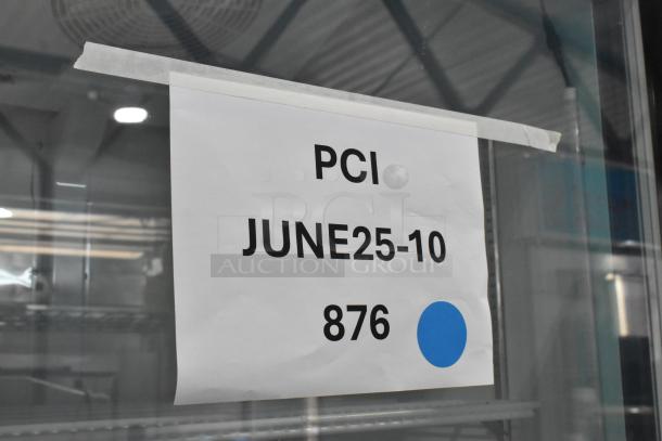 BRAND NEW SCRATCH AND DENT! 2024 Avantco 178GDC24FHCB 31" Black Customizable Swing Glass Door Merchandiser Freezer with LED Lighting on Commercial Casters. 115 Volts, 1 Phase. Tested and Working! - Image 2 of 8