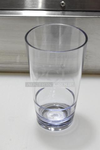 4 BRAND NEW SCRATCH AND DENT! Boxes of 999BWSBEVG16 Choice 16 oz. Customizable SAN Plastic Stackable Mixing / Pint Glass - 24/Case. 4 Times Your Bid!