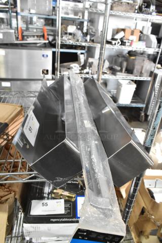 2 BRAND NEW SCRATCH AND DENT! Items Including San Jamar CK6536A 36" x 2" Aluminum Wall Mounted Ticket Holder and 712B5522D Steelton Stainless Steel Double Tier Speed Rail - 22". 2 Times Your Bid!